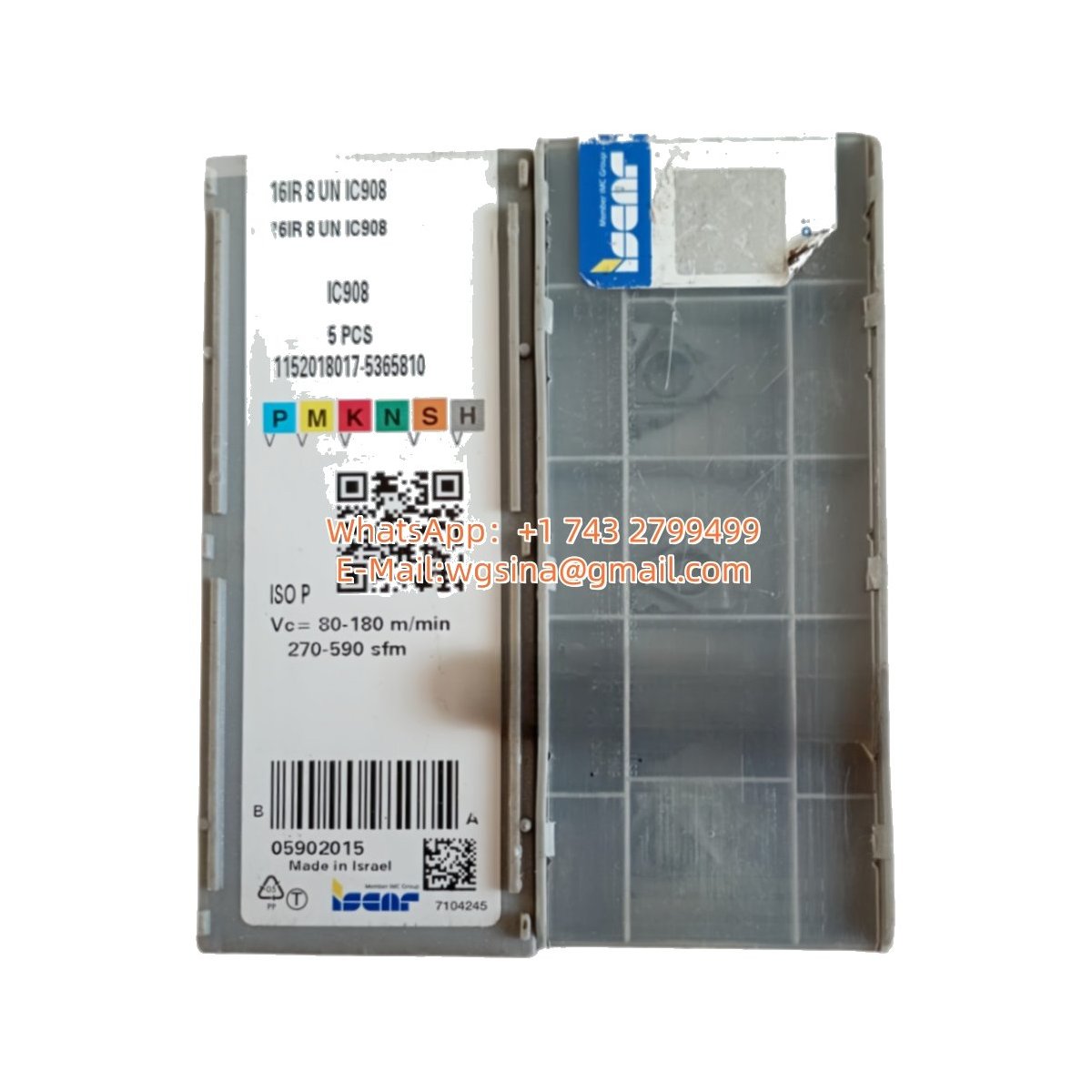 Original Iscar IC908 IC908 Cutting Tool | Steel & More 16IR 8UN 16IR 8UN IC908