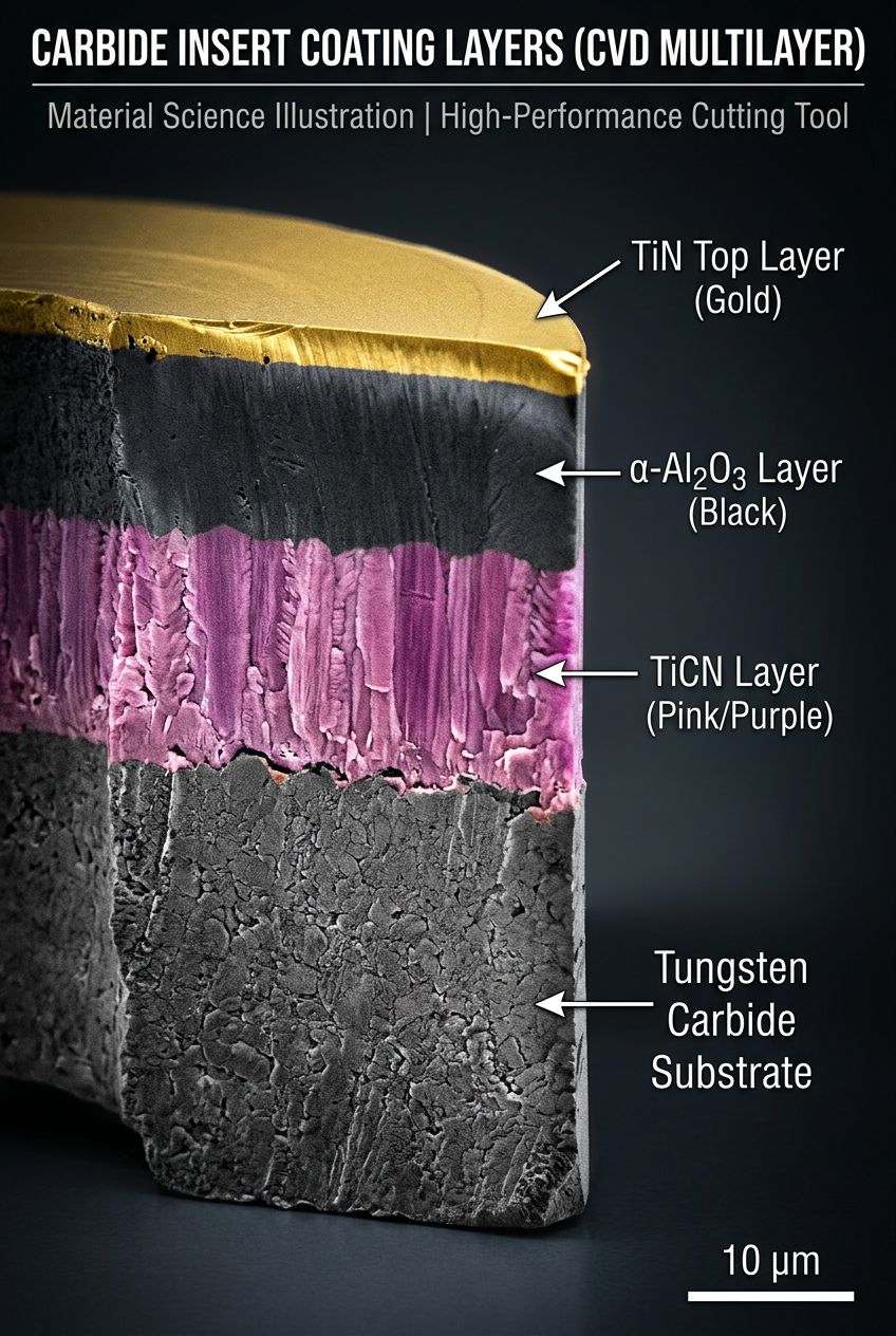 Carbide Insert Coating Layers - CVD/PVD Technology