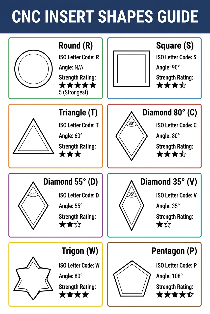 CNC Insert Shapes Guide - ISO Codes
