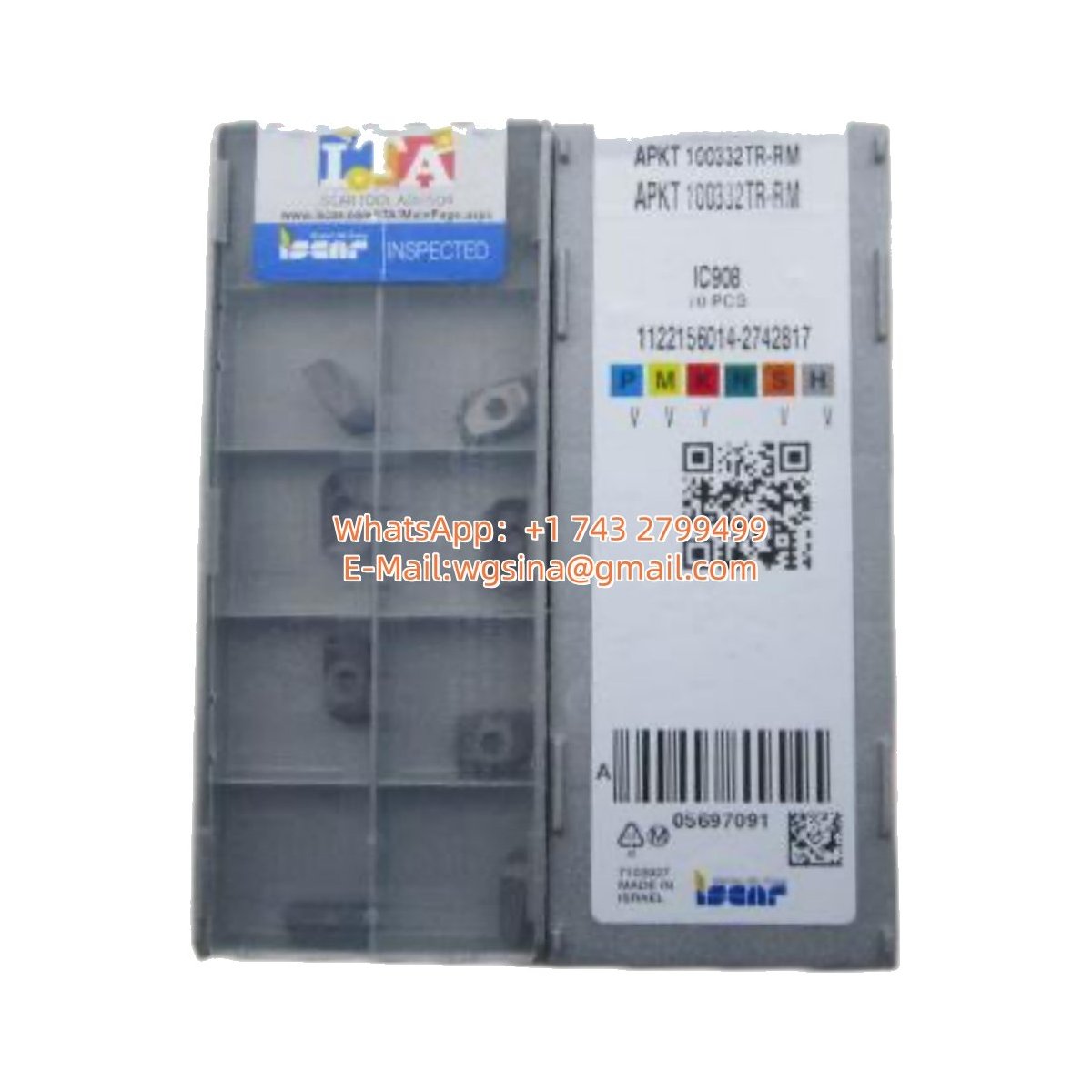 Original Iscar APKT100332TR IC908 Carbide Insert - Parallelogram 85° | Heat-Resistant Alloys APKT100332TR- RM APKT100332TR- RM IC908