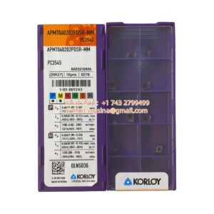 Original Korloy APMT060202PDSR-MM PC3545 Carbide Insert - Parallelogram 85° | Steel, Stainless Steel