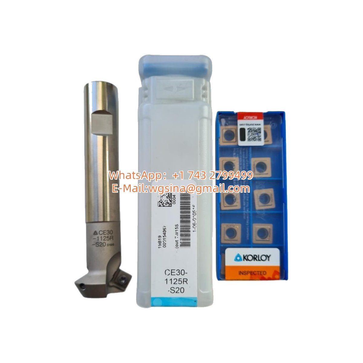Original Korloy SPMT110408-KC PC3700 Carbide Insert - Square CE30-1125R-S20 CE30-1125R-S20 SPMT110408-KC PC3700