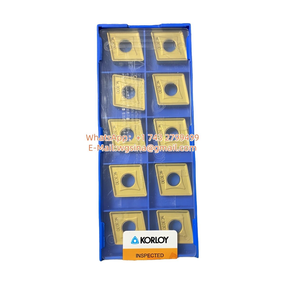 Original Korloy CNMM190612-VH NC3030 Carbide Insert - Diamond 80° | Cast Iron
