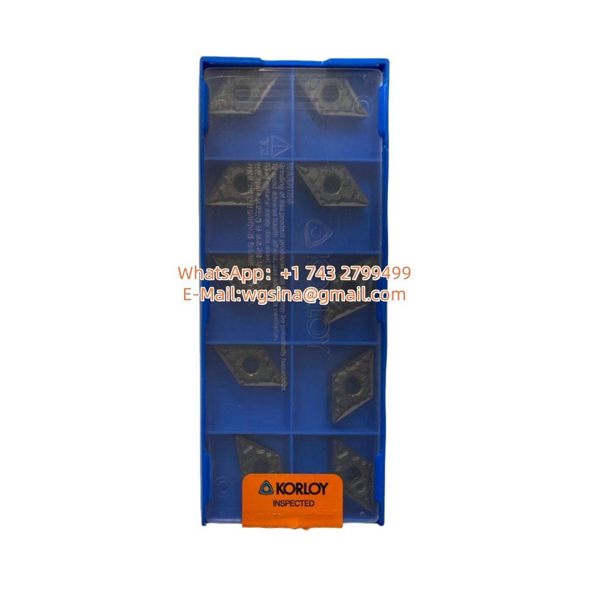 Original Korloy DNMG150608-VQ CC1500 Carbide Insert - Diamond 55° | Steel & More
