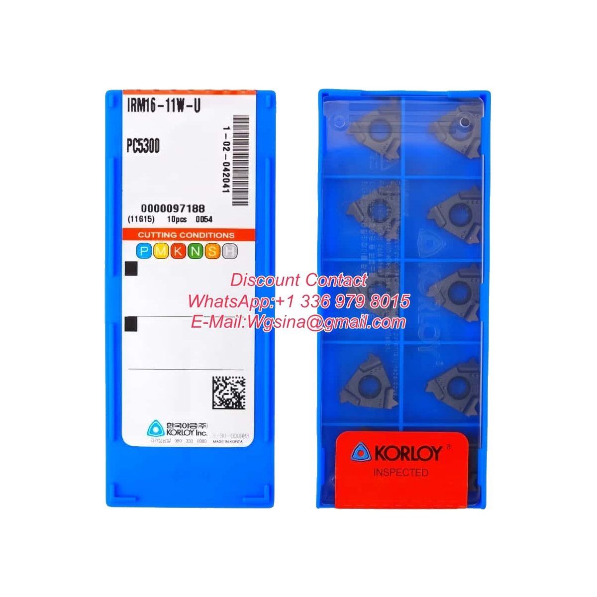 Original Korloy IRM16-IIW-U PC5300 Carbide Insert | Steel & More