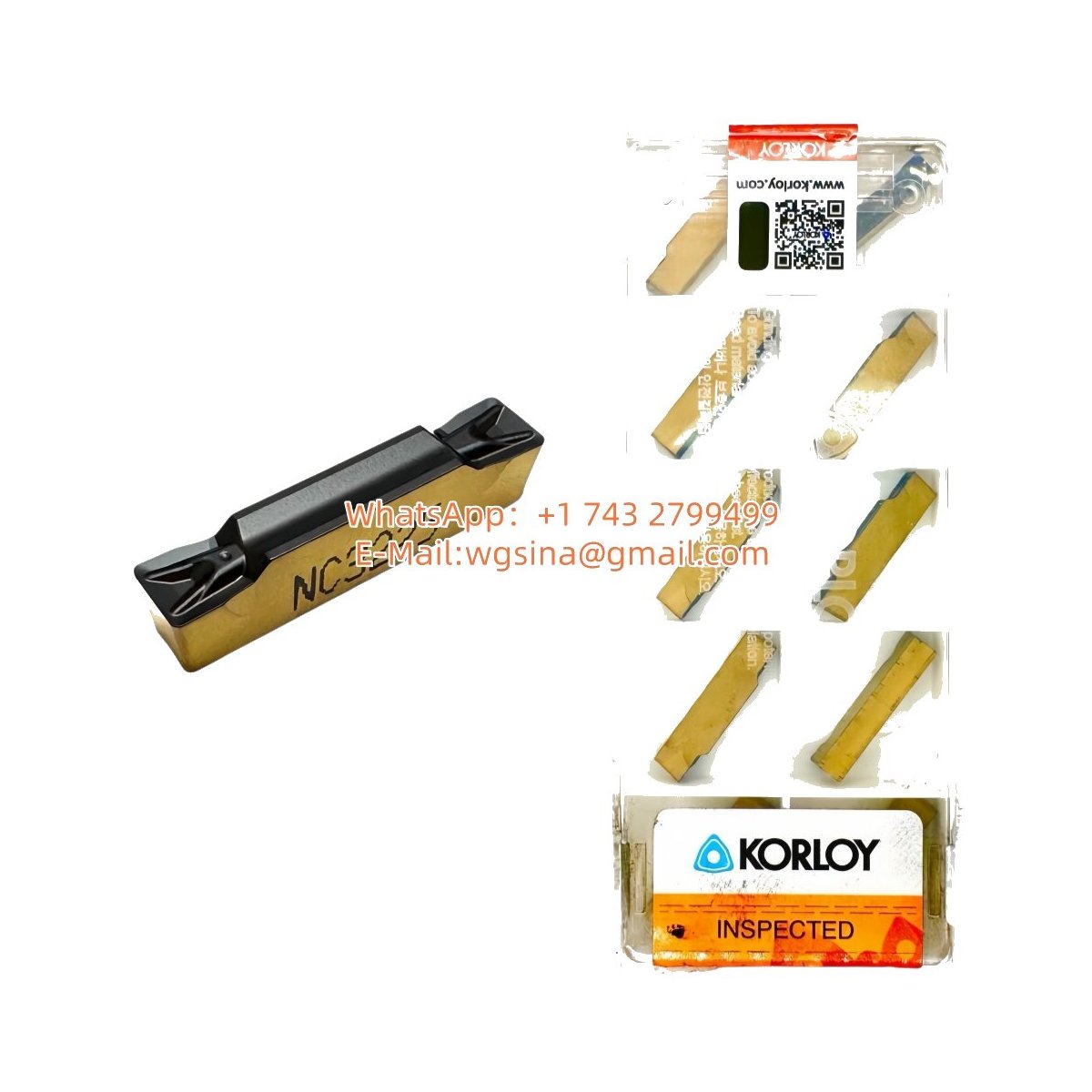 Original Korloy KGMN400-04-T NC3225 Carbide Insert - Parallelogram 55° | Steel & More