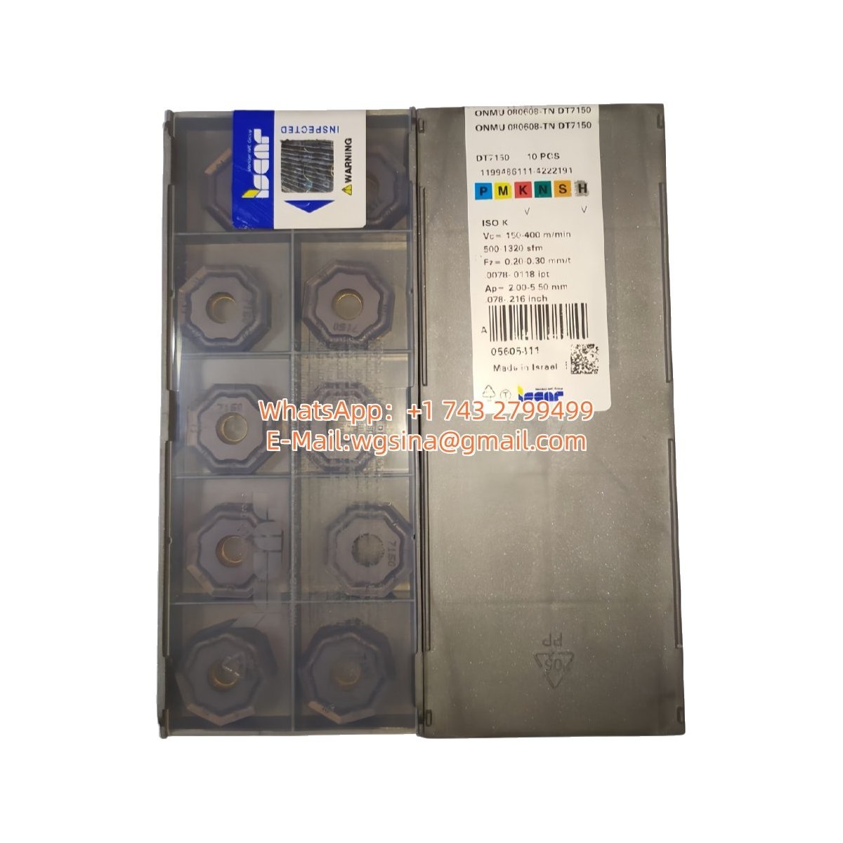 Original Iscar ONMU080608-TN DT7150 Cutting Tool | Steel & More