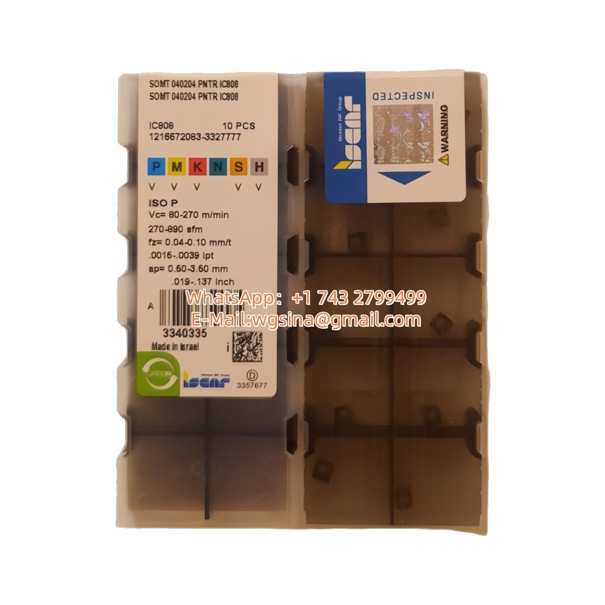 Original Iscar SOMT040204PNTR IC808 Cutting Tool | Steel & More