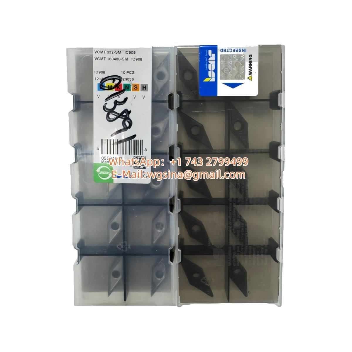 Original Iscar VCM160408-SM IC908 Carbide Insert - Diamond 35° | Heat-Resistant Alloys