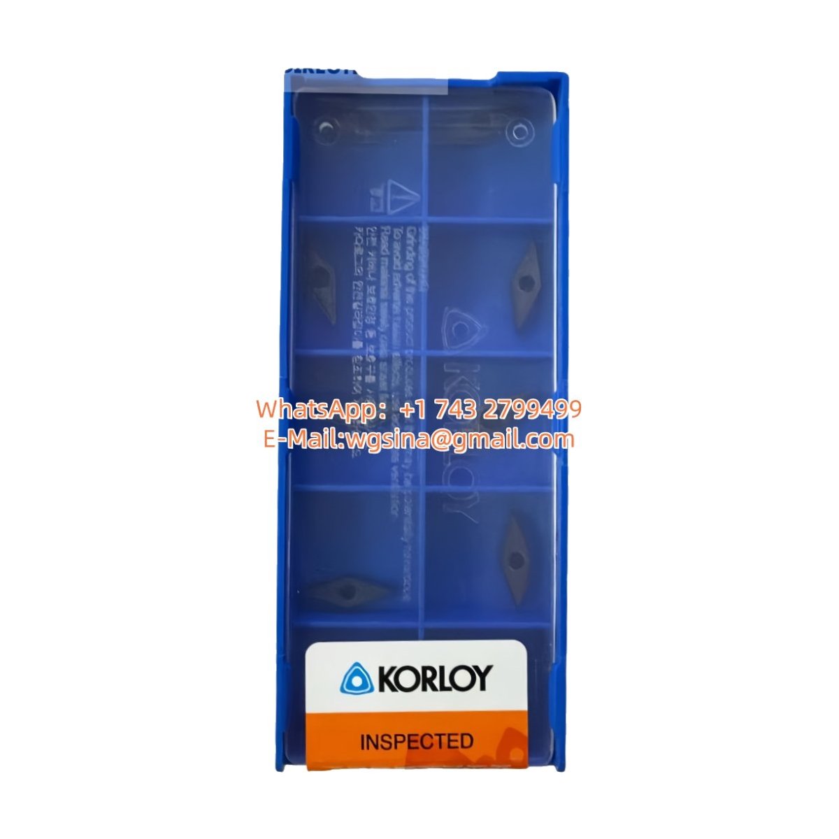 Original Korloy VCMT080202-FP PC8110 Carbide Insert - Diamond 35° | Steel & More