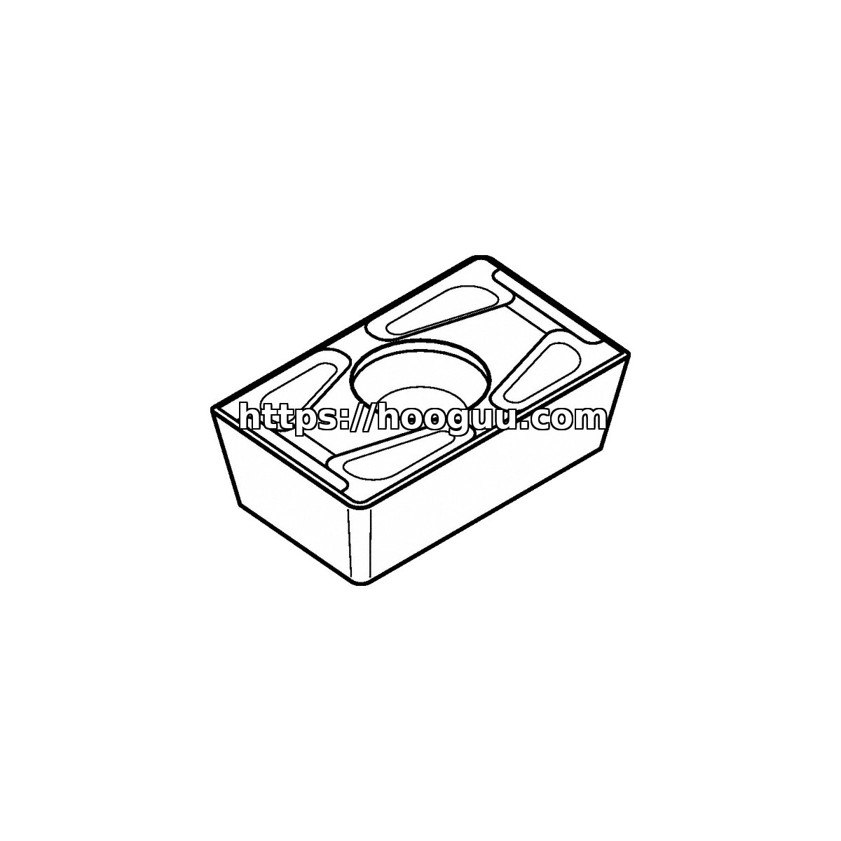 Original Kennametal APFX1604PD K110M Carbide Milling Insert - Parallelogram 85° APFX1604PD R K110M
