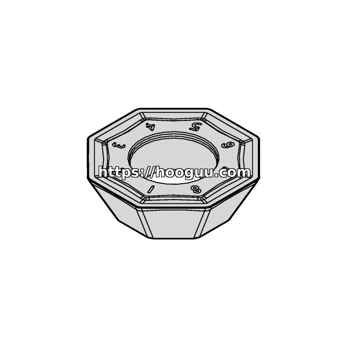 Original Kennametal OFKT53AFEN4GB Carbide Milling Insert - Octagonal | Cast Iron OFKT06L5AFENGB KCPM40