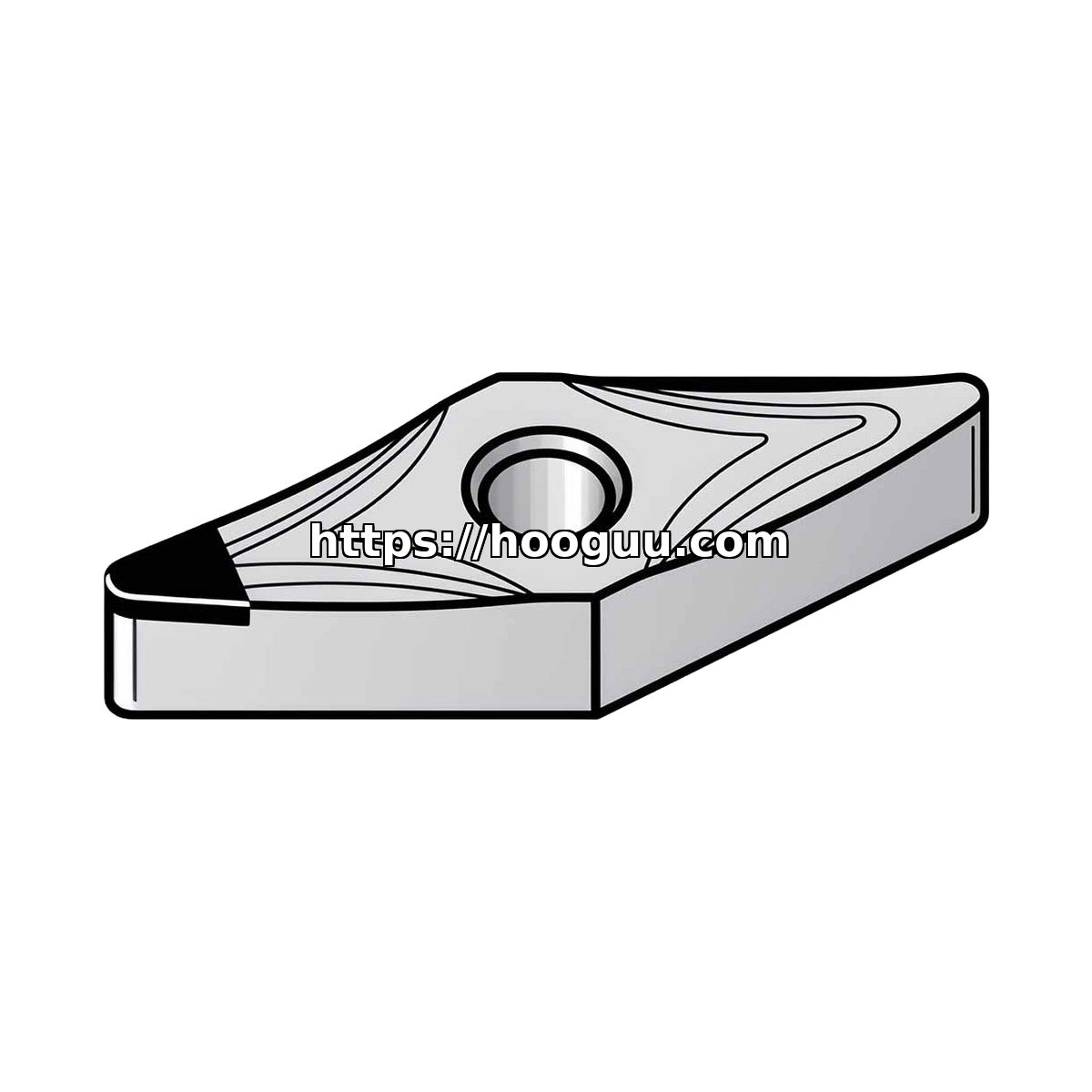 Original Kennametal KD1405 VNMS331E Carbide Turning Insert - Parallelogram 55° | Non-ferrous VNMS331E KD1405