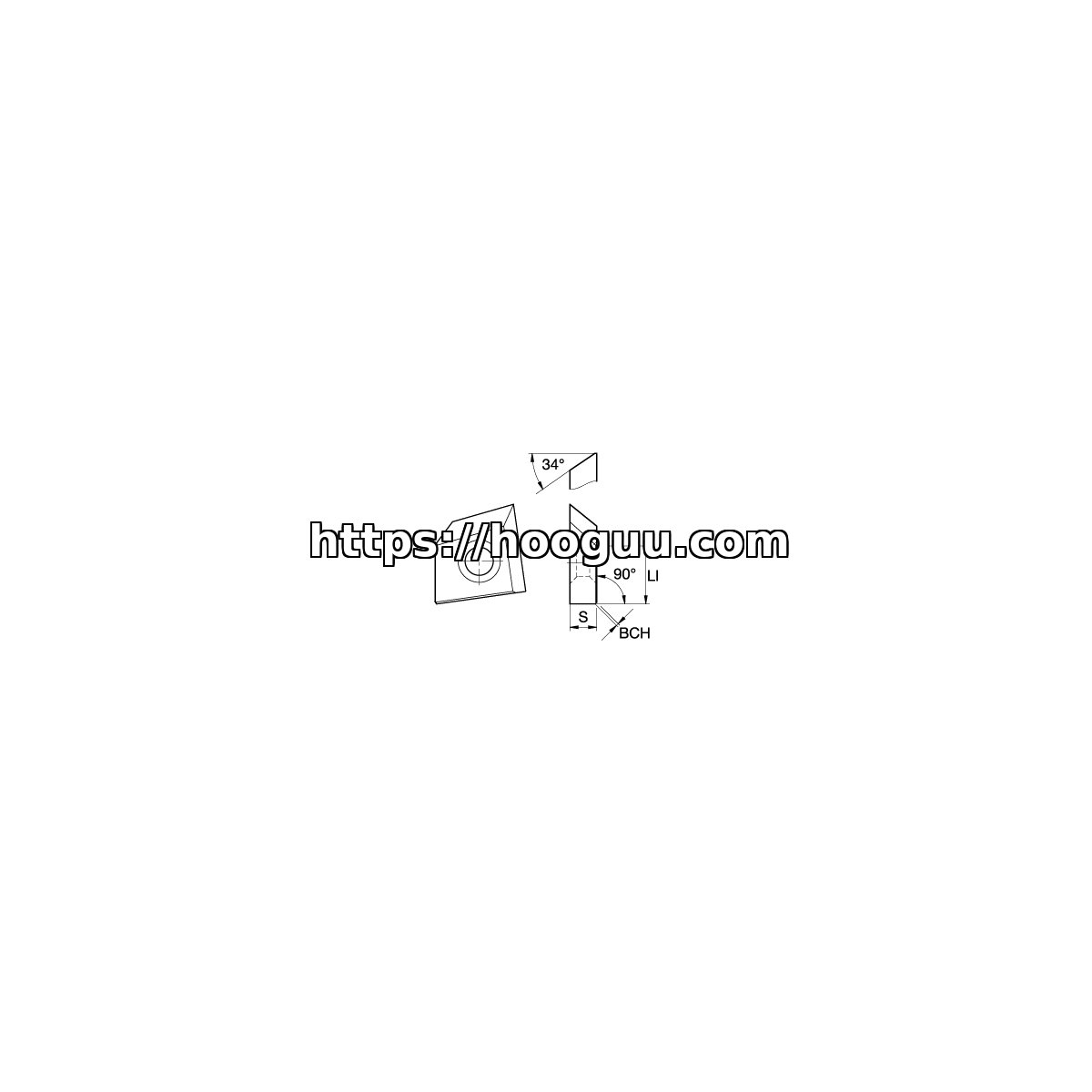 Original Kennametal 4.21103R041 K110M Carbide Milling Insert | Titanium, Non-ferrous, Inconel