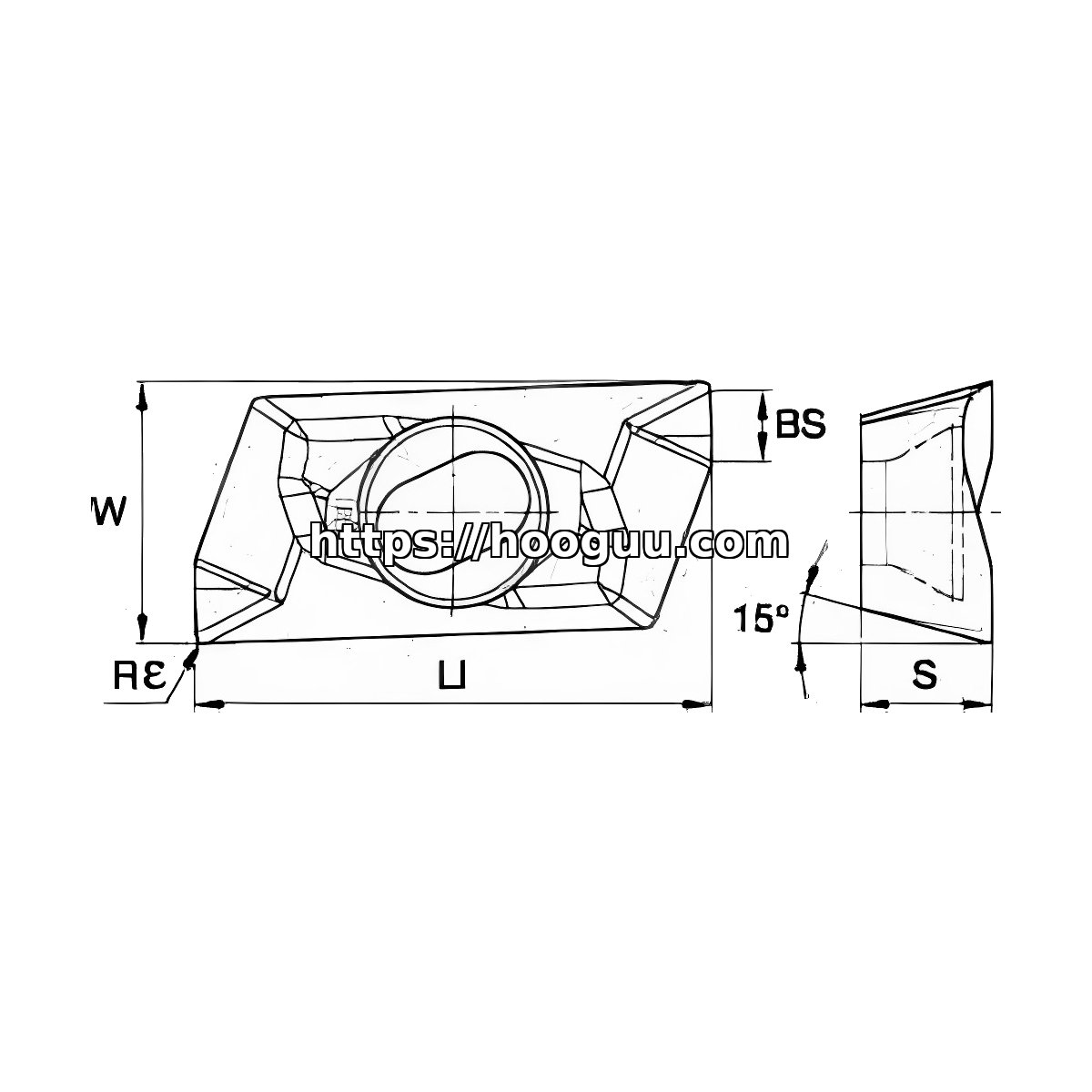 Original Kennametal KC522M EP1864E Carbide Milling Insert - Parallelogram 55° | Steel & More EDPT180564PDERGD EDPT180564PDERGD KC522M