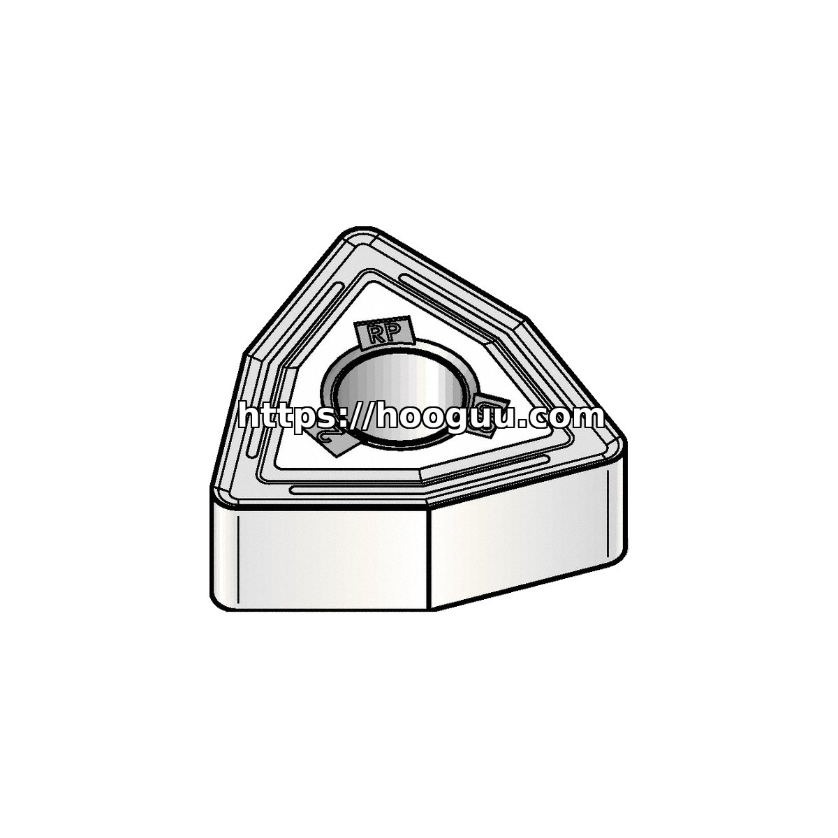 Original Kennametal WNMG432RP Carbide Turning Insert - Trigon 80° KCM35B WNMG432RP KCM35B