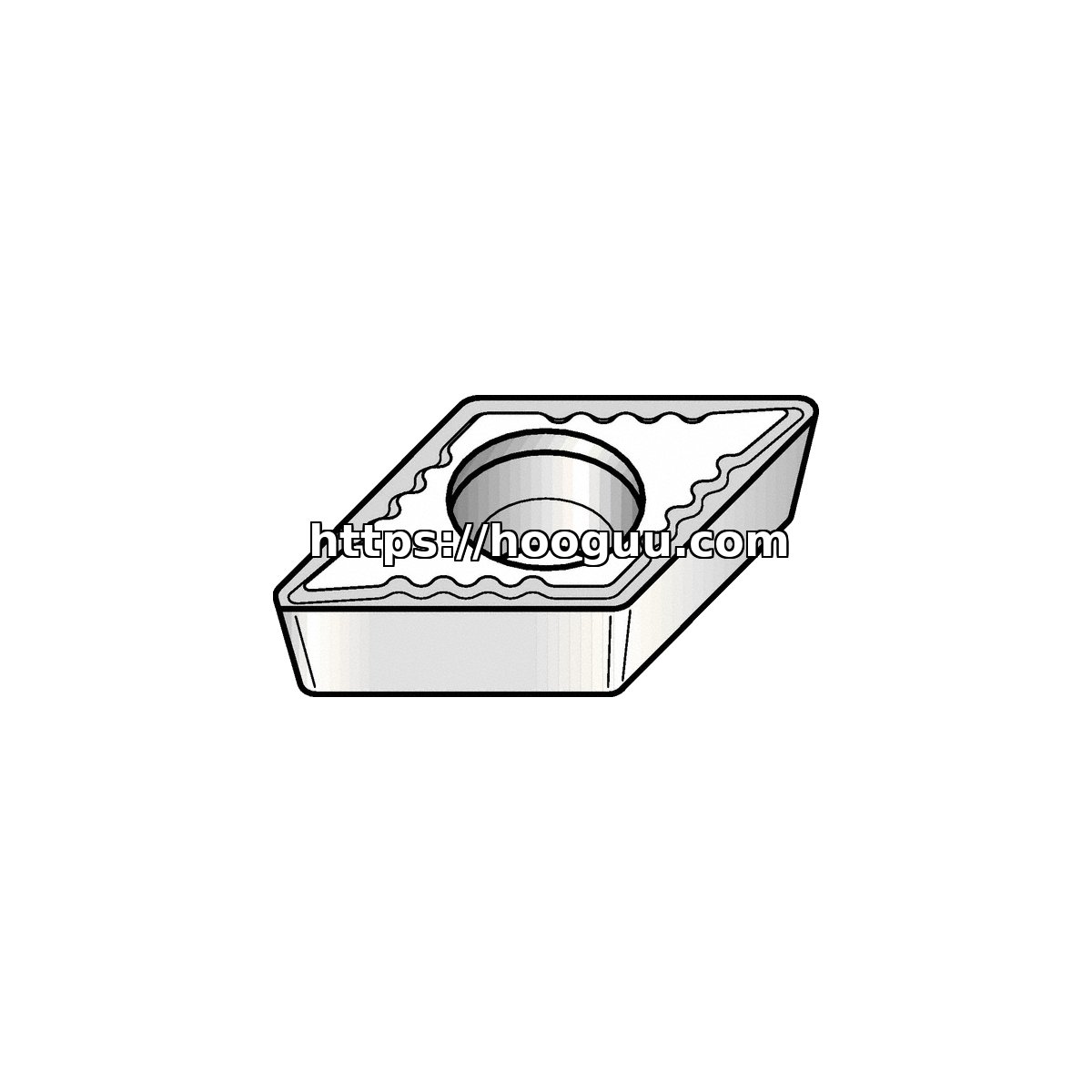 Original Kennametal DPMT2151UF Carbide Turning Insert - Diamond 55° KCU10B DPMT2151UF KCU10B