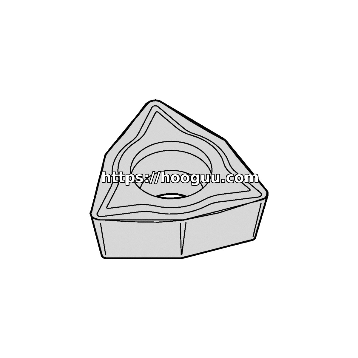 Original Kennametal WPMT3251LF Carbide Turning Insert - Trigon 80° KCU10B WPMT3251LF KCU10B