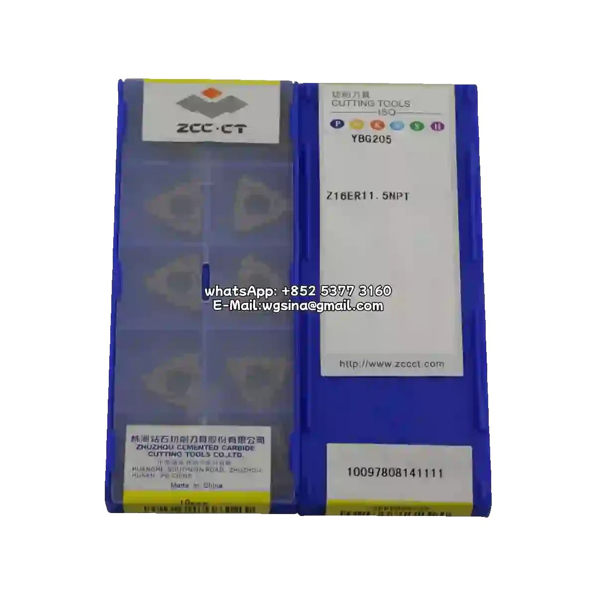 Original ZCC-CT Z16ER11.5 YBG205 Carbide Insert | Steel (10 PCS) NPT Z16ER11.5 NPT YBG205