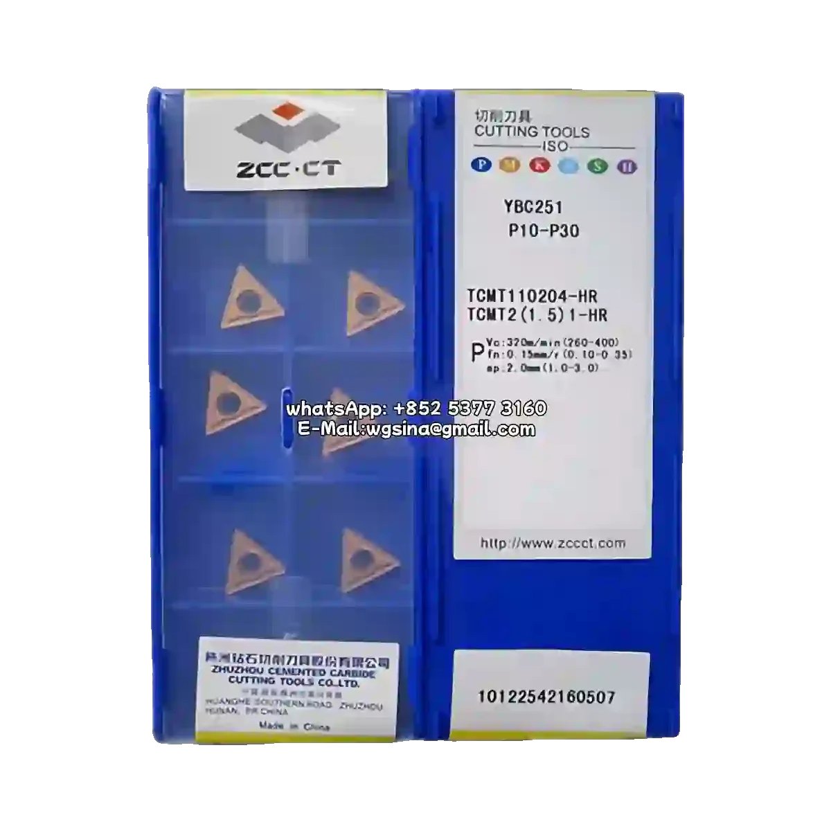 Original ZCC-CT TCMT110204-HR YBC251 Carbide Insert - Triangle | Steel, Cast Iron (10 PCS)