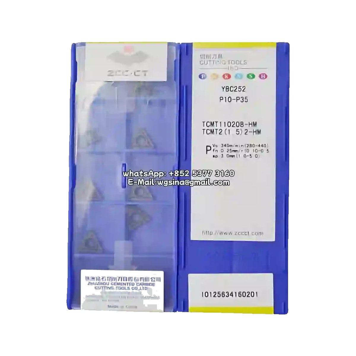 Original ZCC-CT TCMT110208-HM YBC252 Carbide Insert - Triangle (10 PCS)