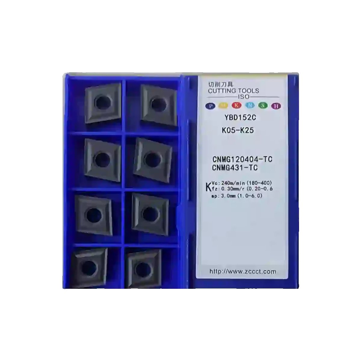 Original ZCC-CT CNMG120404-TC YBD152 Carbide Insert - Diamond 80° | Steel & More (10 PCS) YBD152C