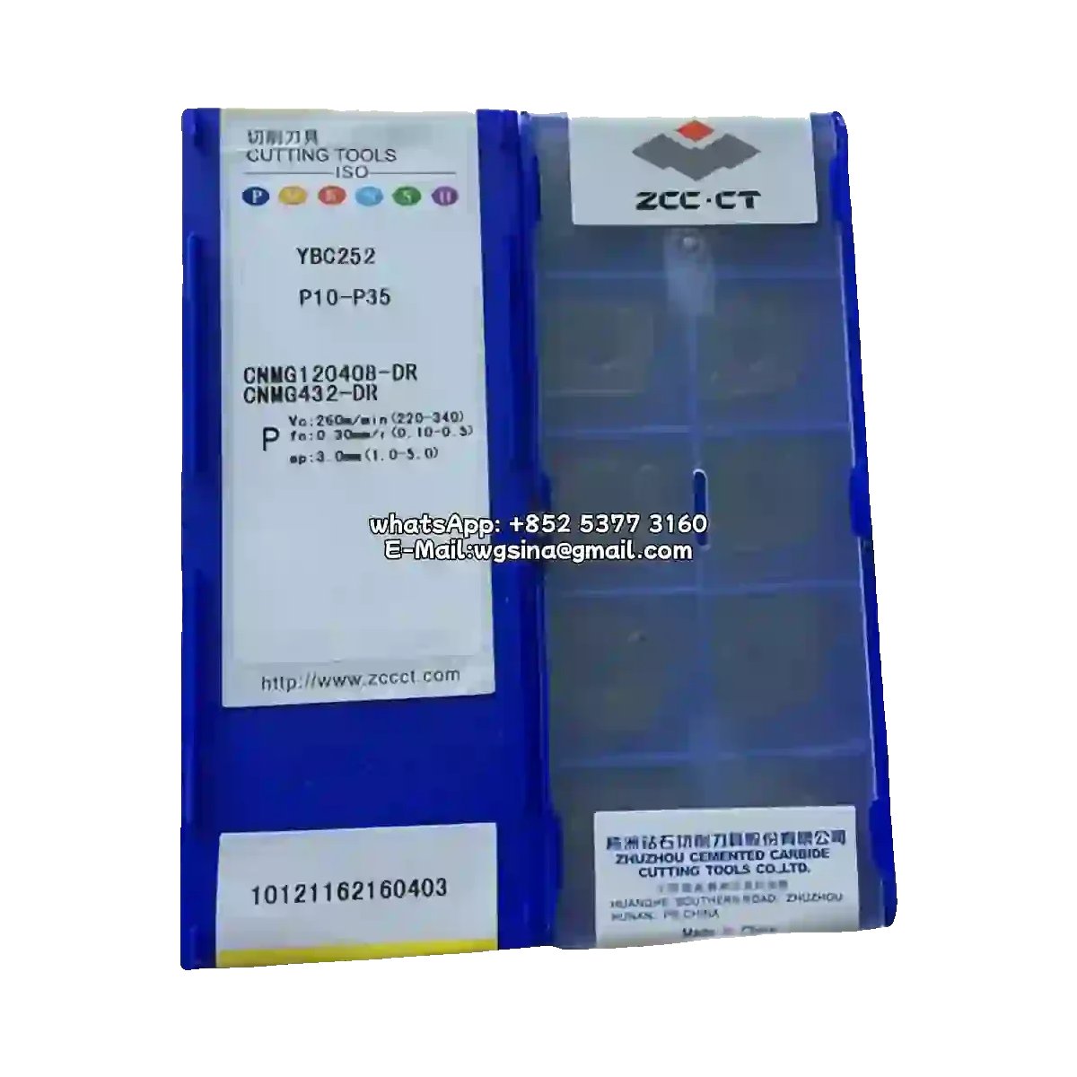 Original ZCC-CT CNMG120408-DR YBC252 Carbide Insert - Diamond 80° | Steel (10 PCS)