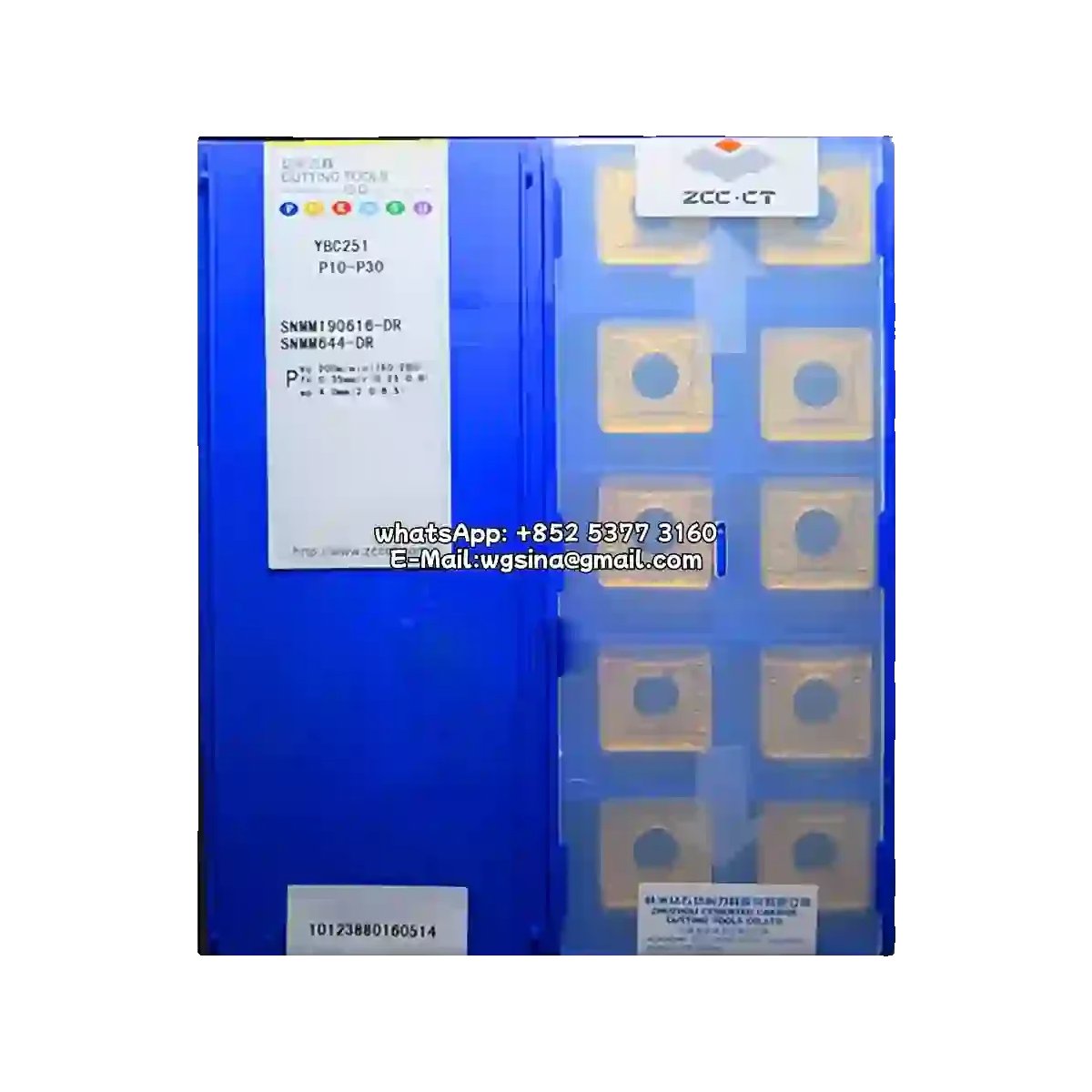 Original ZCC-CT SNMM190616-DR YBC251 Carbide Insert - Square | Steel, Cast Iron (10 PCS)