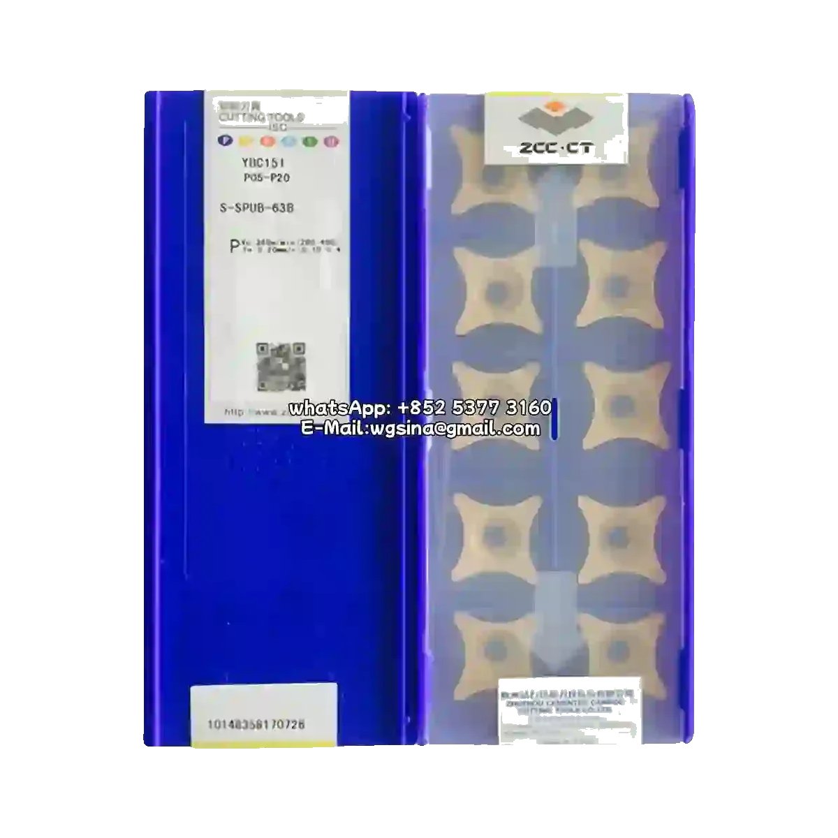 Original ZCC-CT S-SPUB-63B YBC151 Carbide Insert - Square | Steel, Stainless Steel (10 PCS)