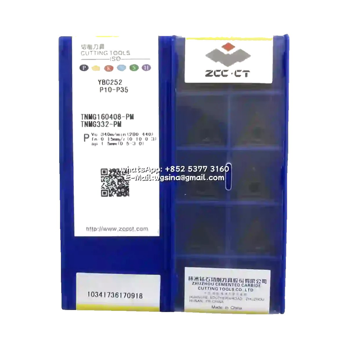 Original ZCC-CT TNMG160408-PM YBC252 Carbide Insert - Triangle | Steel & More (10 PCS)