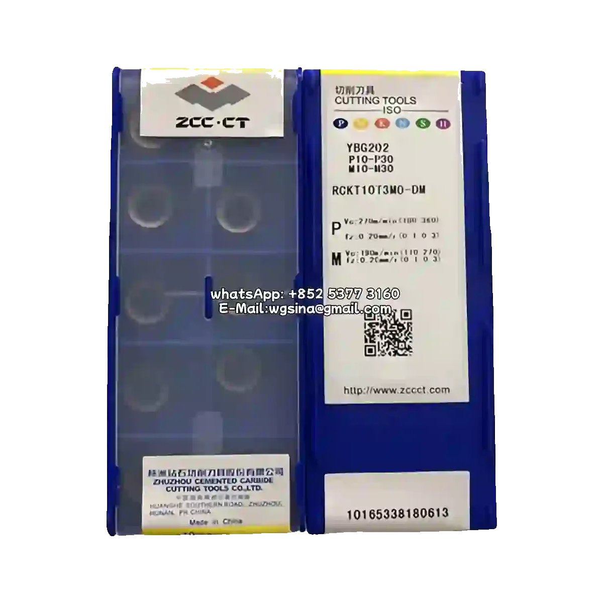 Original ZCC-CT RCKT10T3MO-DM YBG202 Carbide Insert - Round | Steel & More (10 PCS)