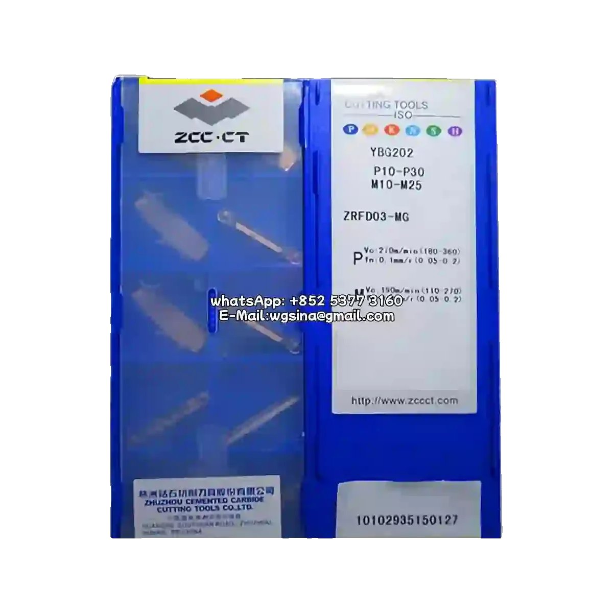 Original ZCC-CT ZRFD03-MG YBG202 Carbide Insert | Steel & More (10 PCS)