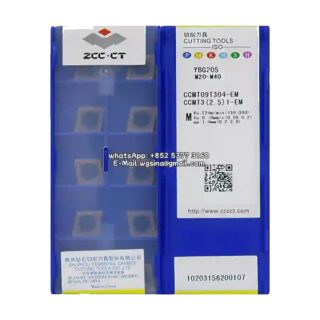 Original ZCC-CT CCMT09T304-EM YBG205 Carbide Insert - Diamond 80° | Steel, Stainless Steel (10 PCS)