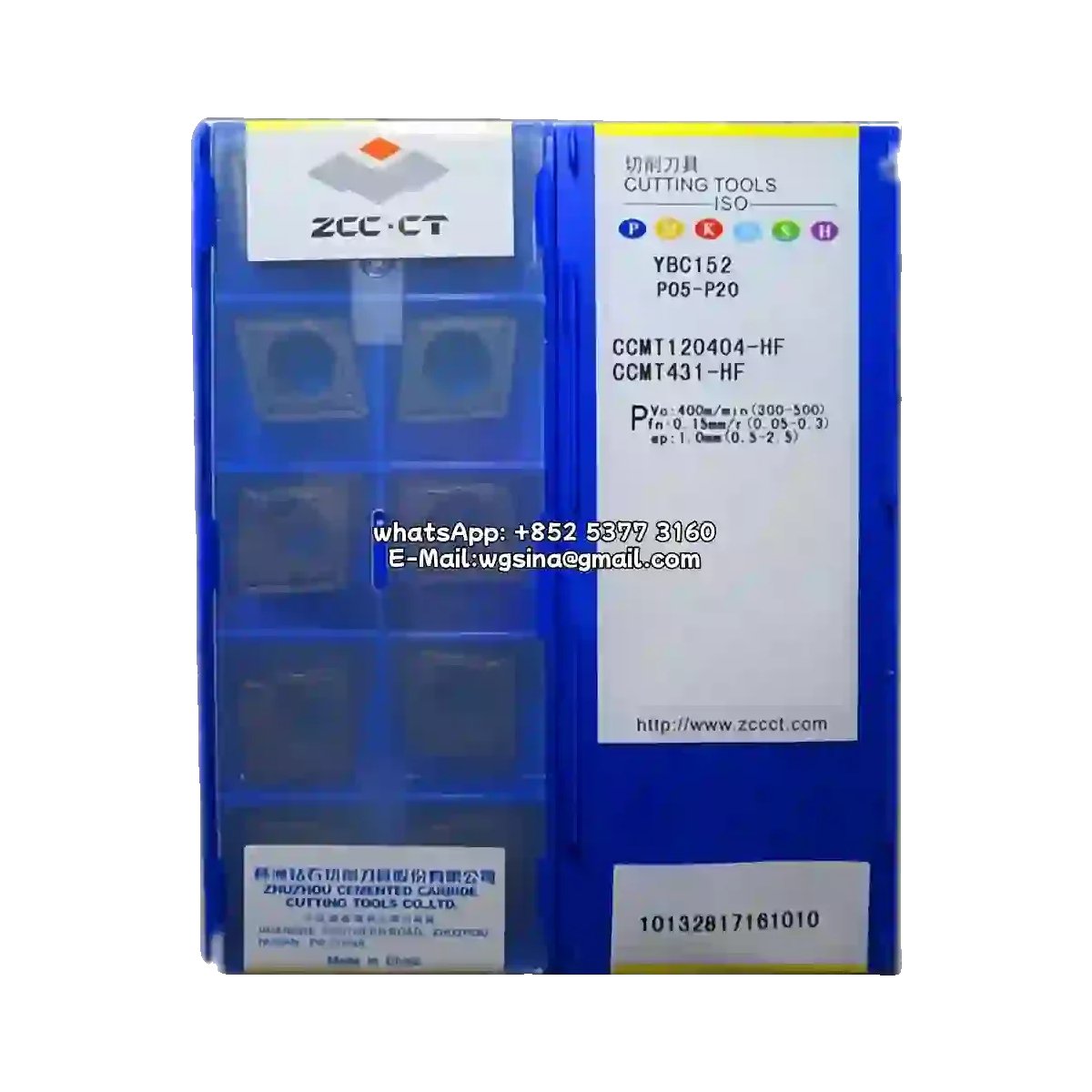 Original ZCC-CT CCMT120404-HF YBC152 Carbide Insert - Diamond 80° | Steel (10 PCS)