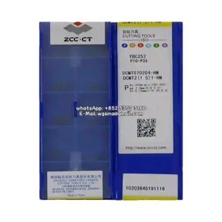 Original ZCC-CT DCMT070204-HM YBC252 Carbide Insert - Diamond 55° | Steel, Cast Iron (10 PCS)