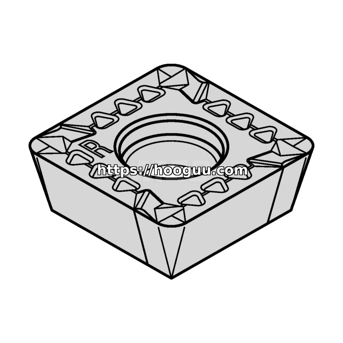 Original Kennametal SDET43PDSR8GB2 Carbide Milling Insert - Square SDET1204PDSRGB2 KCK20B