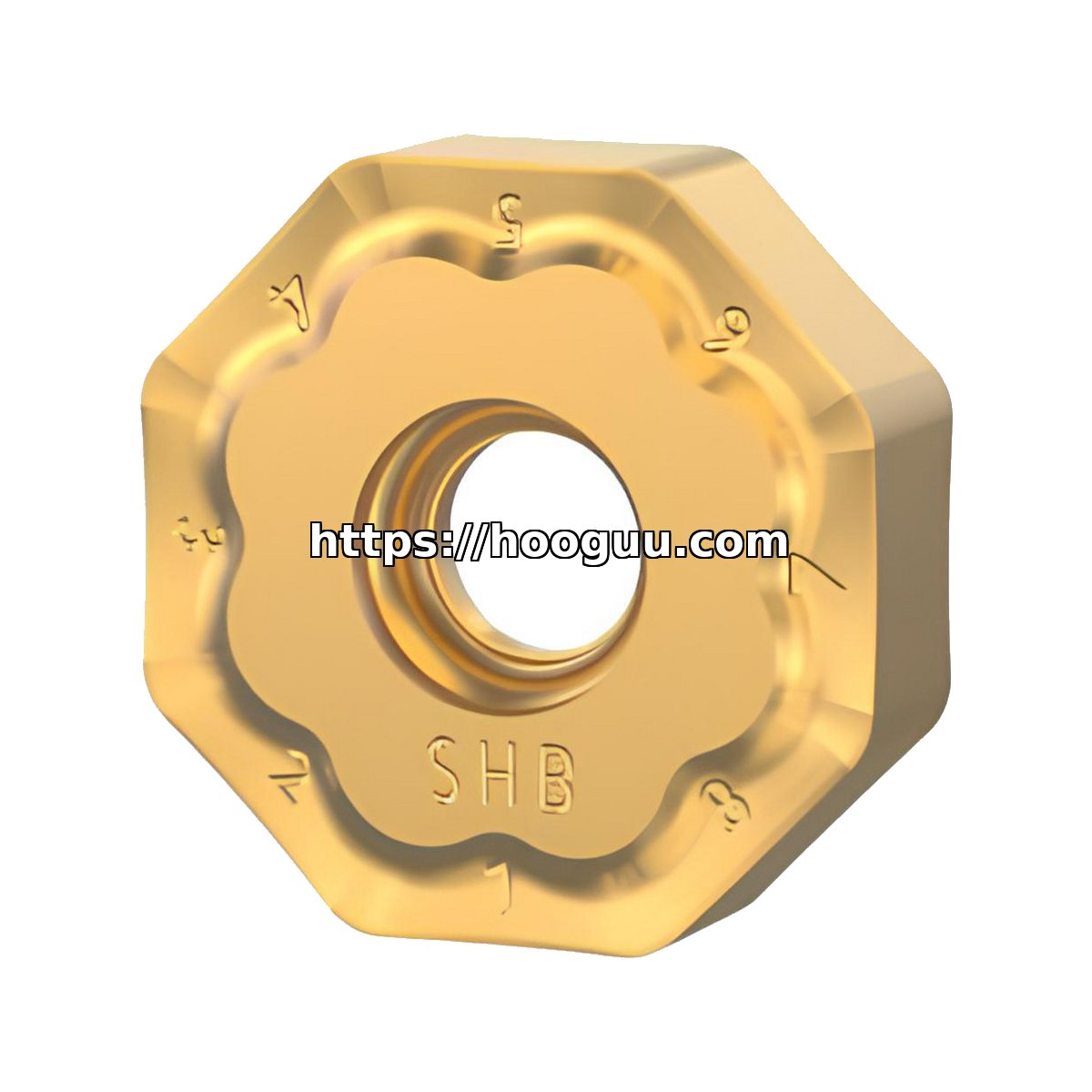 Original Kennametal ONPX080620SNHB Carbide Milling Insert - Octagonal | Cast Iron, Non-ferrous KCK20B ONPX080620SNHB KCK20B