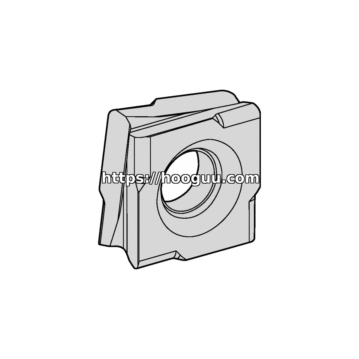 Original Kennametal C8FIX150605RRN Carbide Turning Insert - Diamond 80° | Titanium, Non-ferrous KCU10B C8FIX150605RRN KCU10B