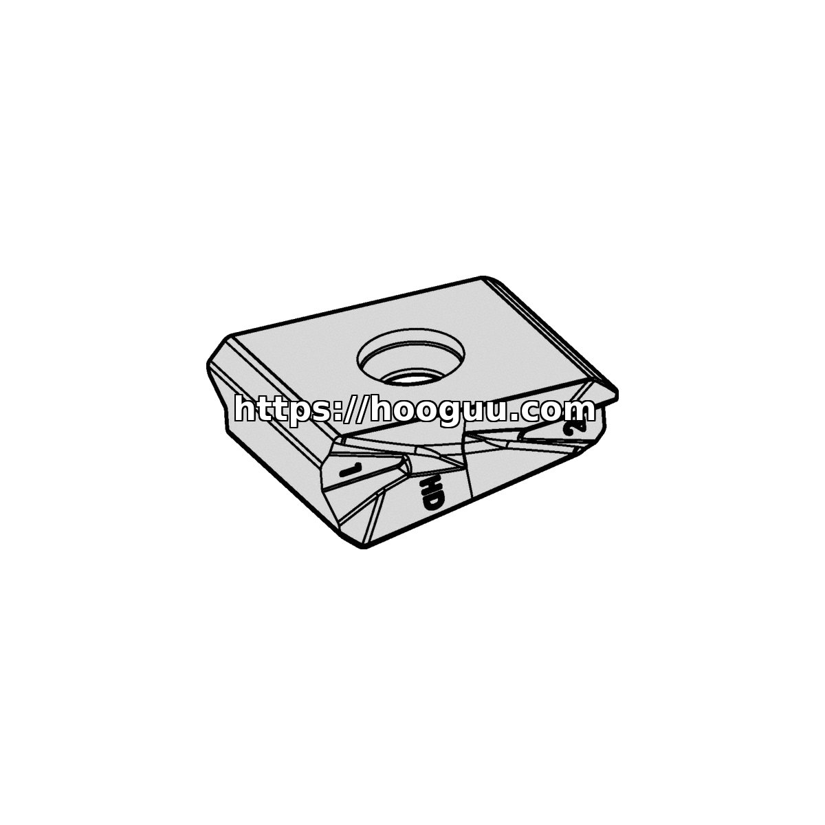 Original Kennametal LNPU863ANSLHD Carbide Milling Insert - Rectangle LNPU2410ANSLHD KCPK30