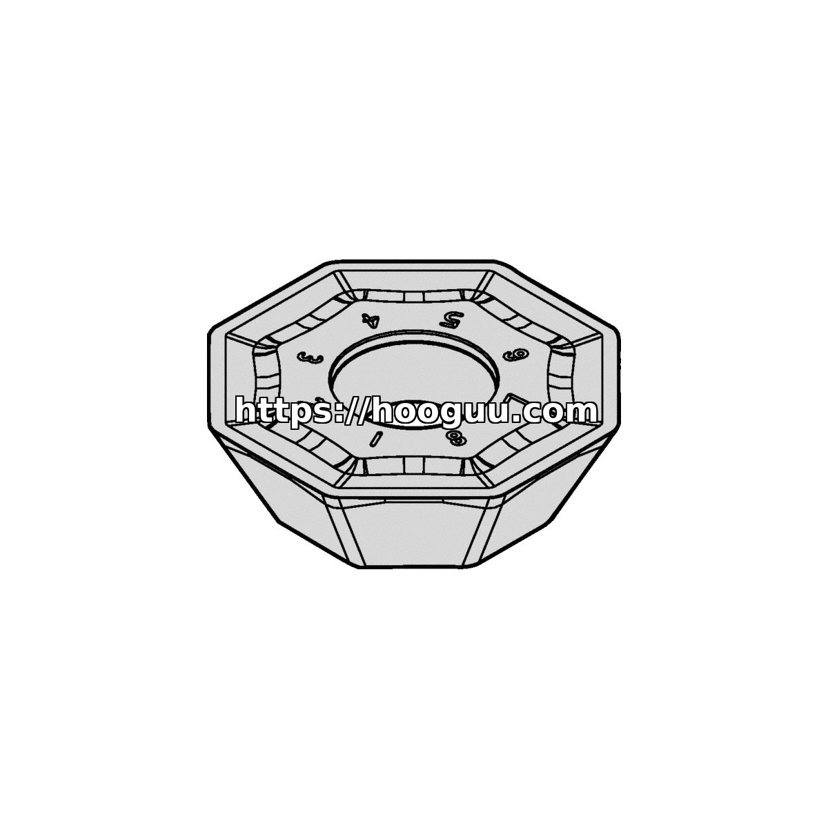 Original Kennametal OFKT64AFEN6LB Carbide Milling Insert - Octagonal | Steel, Stainless Steel OFKT07L6AFENLB KCSM40