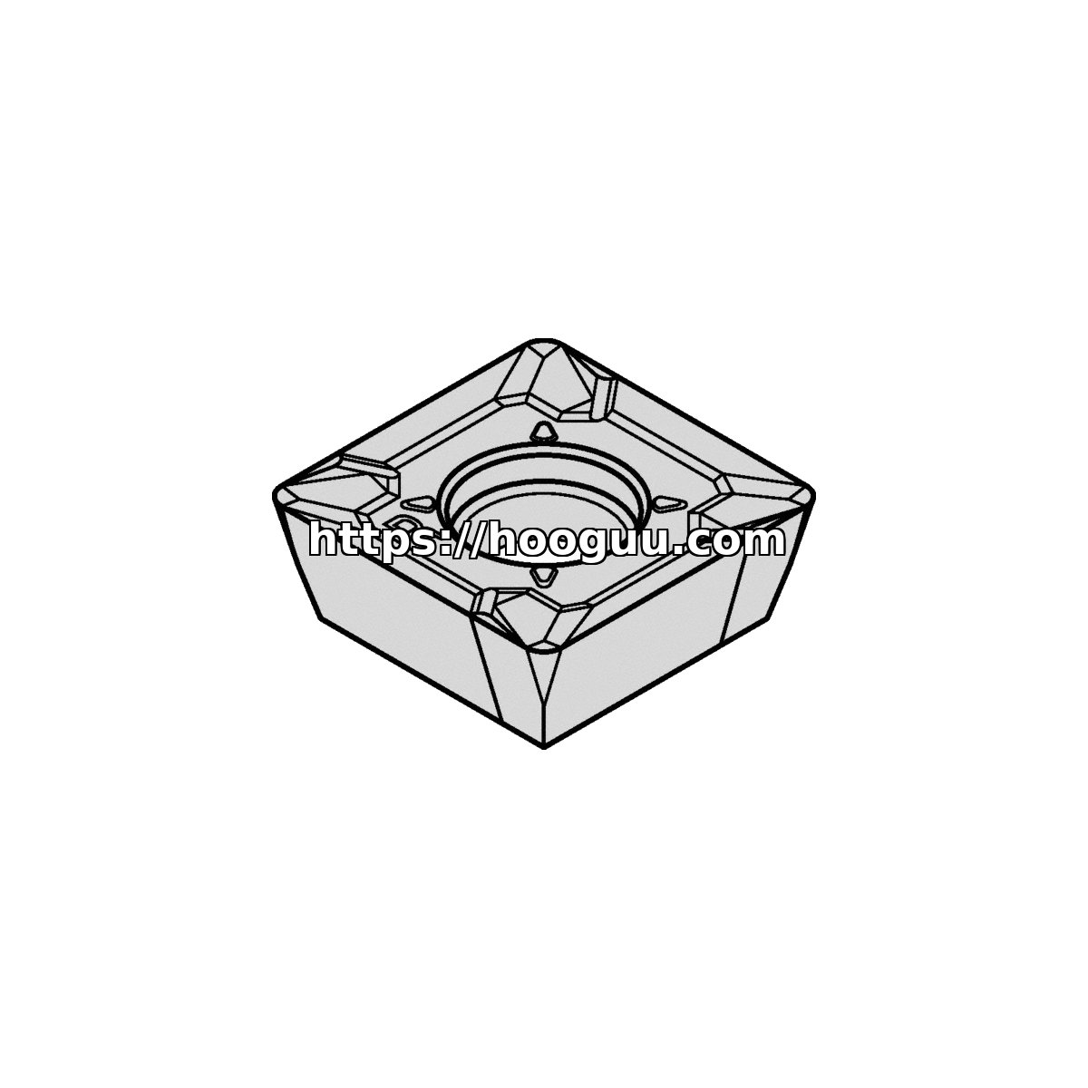 Original Kennametal SDCT438ENLD2 Carbide Milling Insert - Square | Steel & More SDCT120432ENLD2 KCSM40