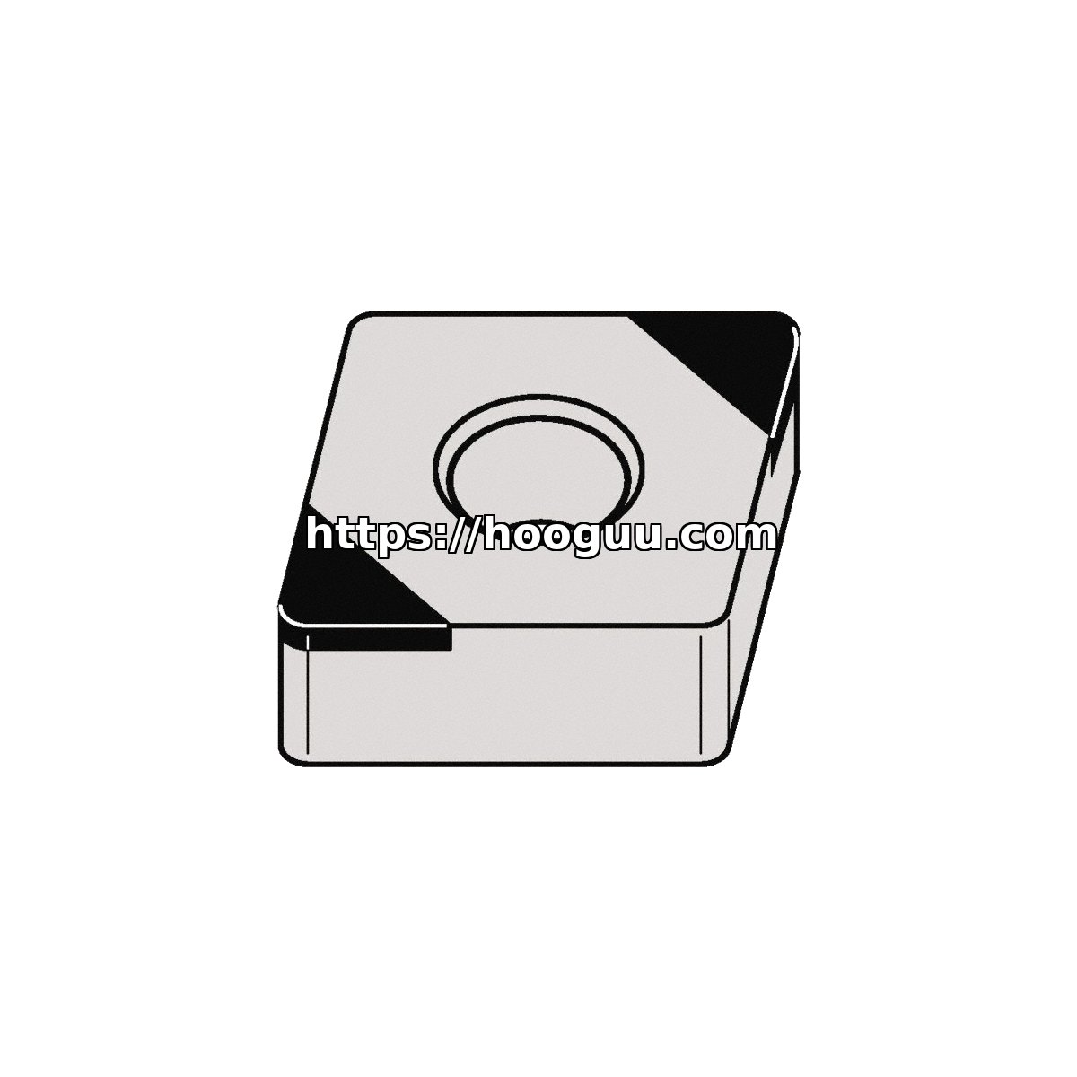 Original Kennametal CNGA433S0525FWMT H10 Carbide Turning Insert - Diamond 80° | Non-Ferrous, Composites KBH10 CNGA433S0525FWMT KBH10