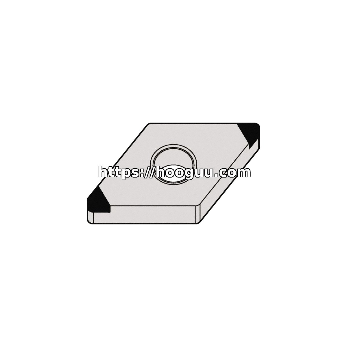 Original Kennametal DNGA443S0525MT H10 Carbide Turning Insert - Diamond 55° | Non-Ferrous, Composites KBH10 DNGA443S0525MT KBH10