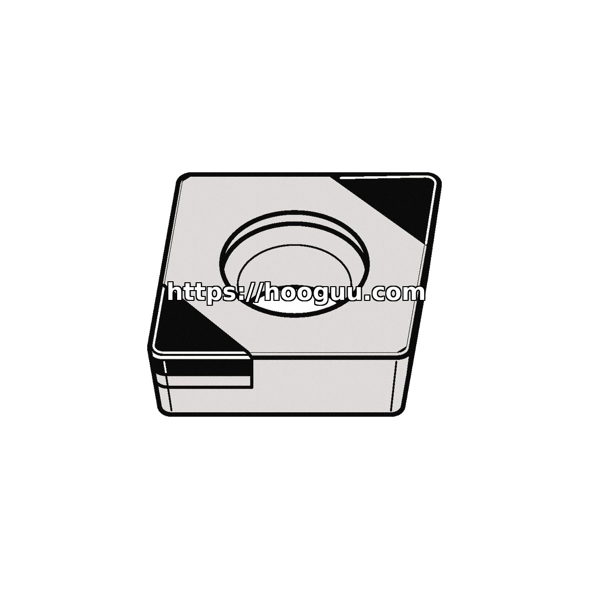 Original Kennametal CCGW3252S0415MT H10 Carbide Turning Insert - Diamond 80° | Non-Ferrous, Composites KBH10 CCGW3252S0415MT KBH10