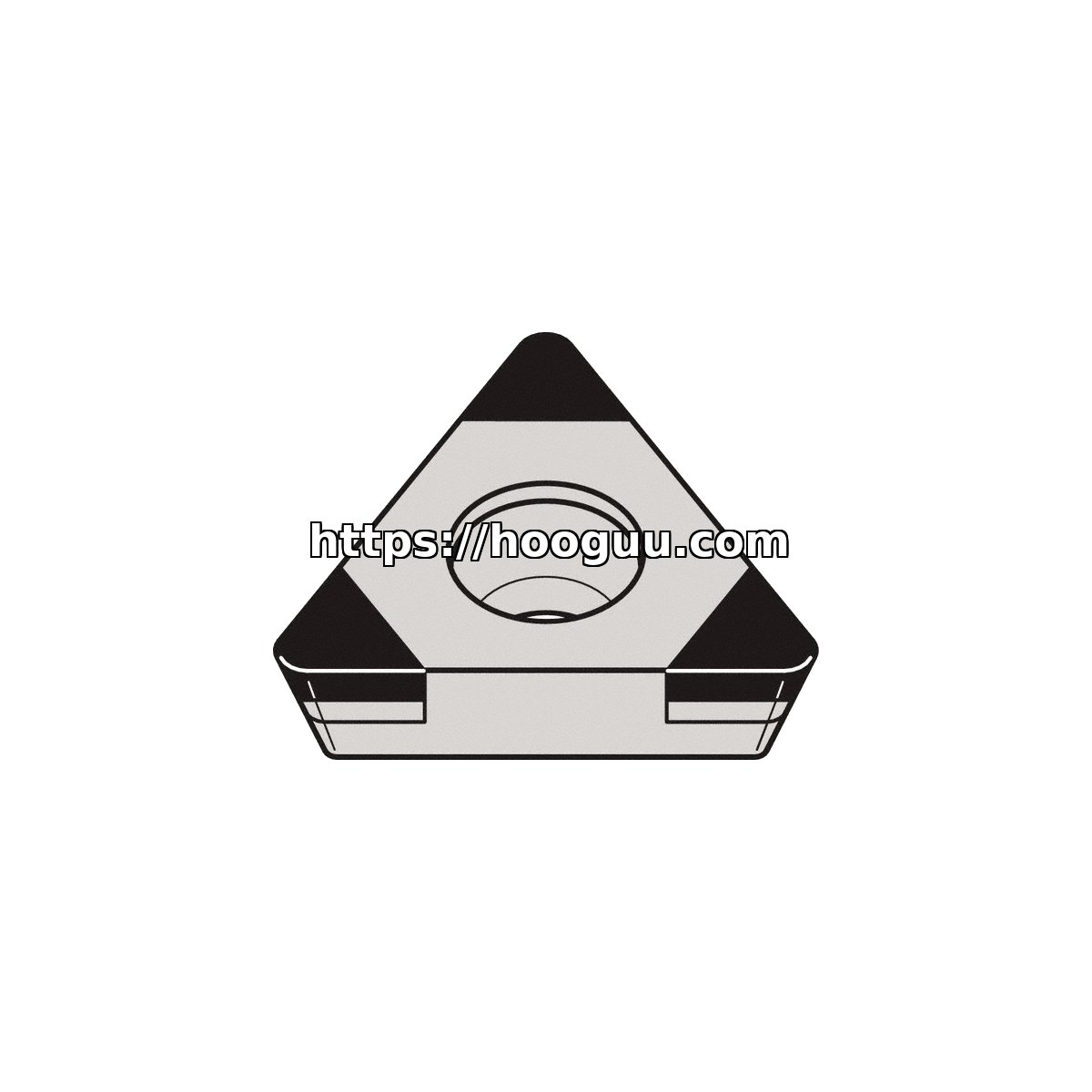 Original Kennametal TPGW222S0525MT H10 Carbide Turning Insert - Triangle | Non-Ferrous, Composites KBH10 TPGW222S0525MT KBH10