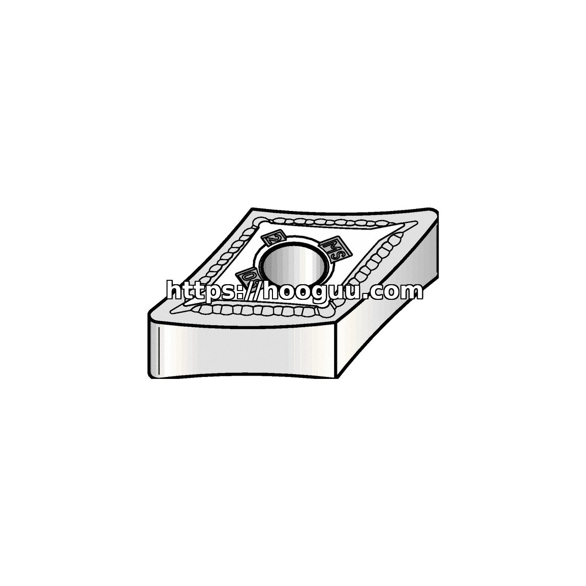 Original Kennametal DNMG443MS Carbide Turning Insert - Diamond 55° | Non-ferrous KCU10 DNMG443MS KCU10