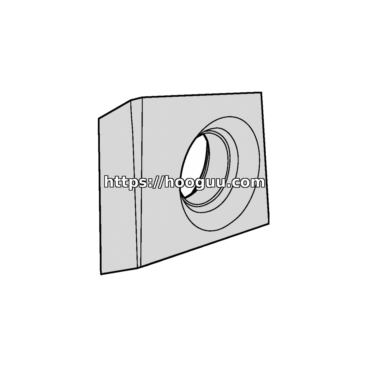Original Kennametal E2FIX100505LHP Carbide Turning Insert - Diamond 75° KCU10 E2FIX100505LHP KCU10
