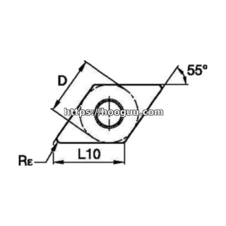 Original Kennametal DCGT32502LF Carbide Turning Insert - Diamond 55° | Non-ferrous KCU10B DCGT32502LF KCU10B