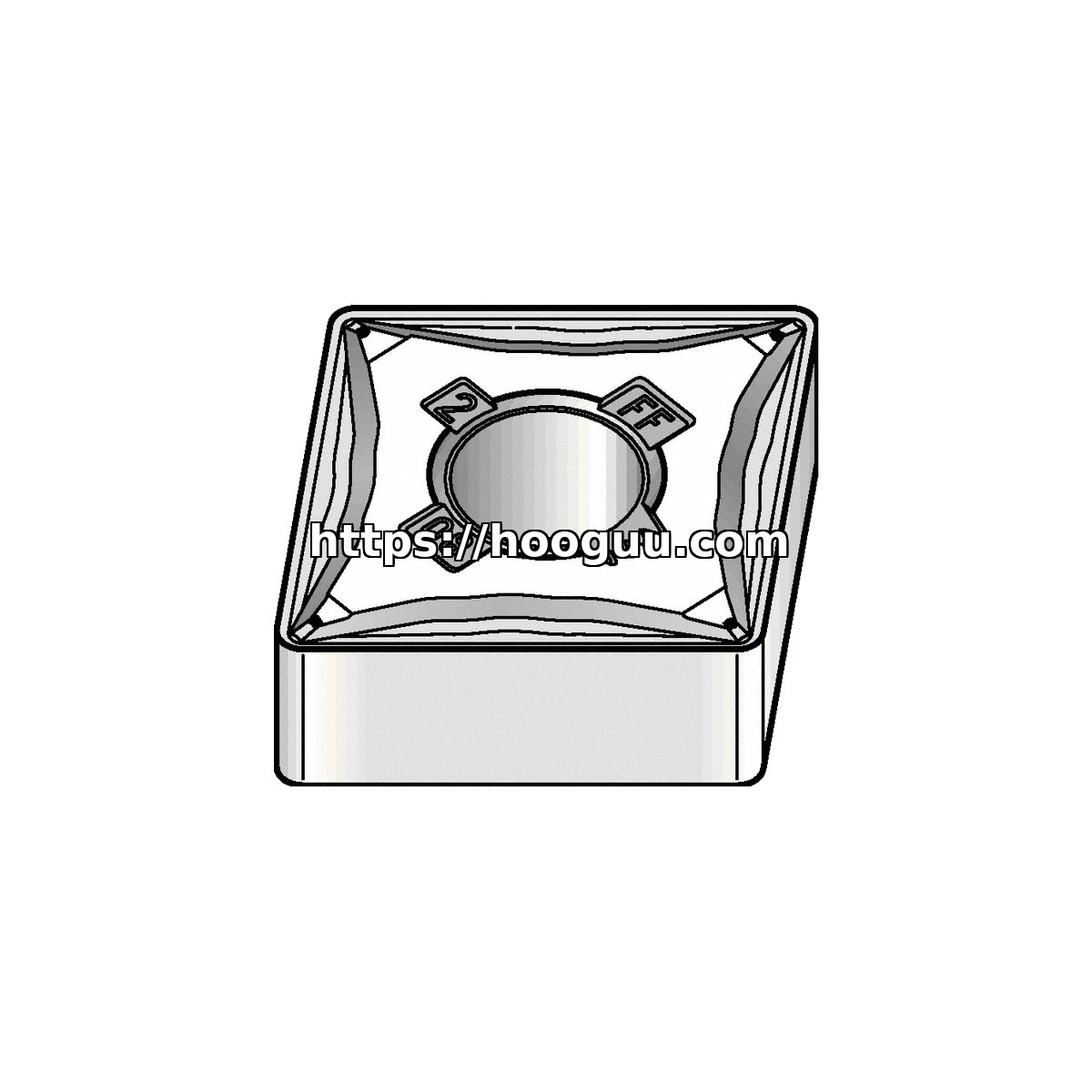 Original Kennametal CNMG431FF Carbide Turning Insert - Diamond 80° | Non-ferrous KCU10B CNMG431FF KCU10B
