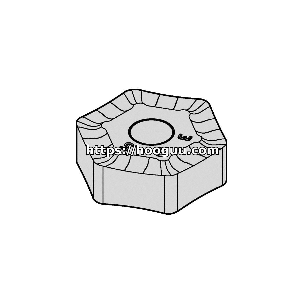Original Kennametal HNHX5354SNGE Carbide Milling Insert - Hexagonal | Cast Iron HNHX090516SNGE KCK15